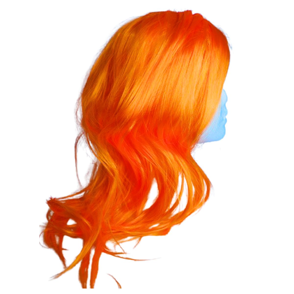 Peruca Fantasia Cosplay Longa Lisa Sintética Laranja Peruca Fantasia Cosplay Longa Lisa Sintética Laranja